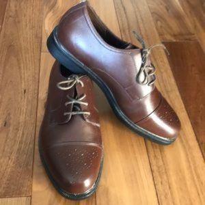 Propet Executive Walker Comfort Brown Leather Shoes Men's Size 9.5